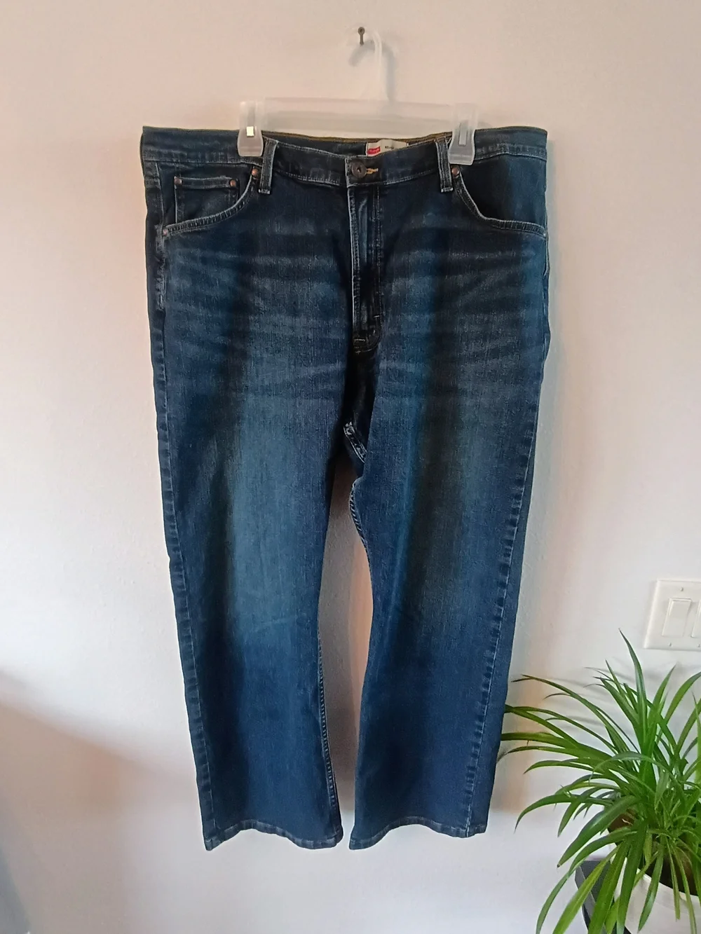 Wrangler Relaxed Boot Jeans Mens 40x30 Medium Wash Stretch Denim Bootcut Classic